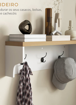 2-in-1 Entryway Coat Rack Shoe Bench – Hall Tree with Hooks & Shoe Storage Shelf