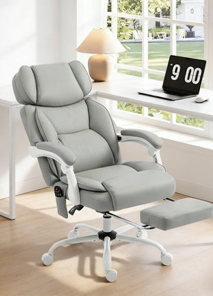 Likeshoppe Reclining Massage Office Chair with Heat &amp; Footrest
