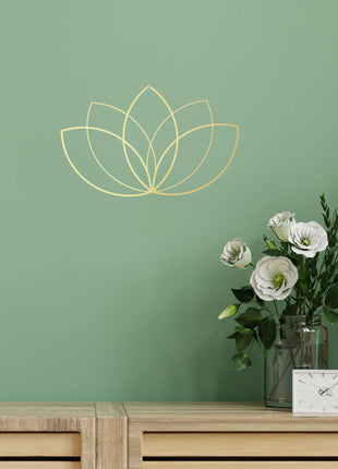 Gold Lotus Flower Metal Wall Art | Modern Zen Wall Decor for Living Room | Likeshoppe