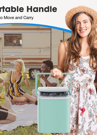 Likeshoppe Portable Countertop Ice Maker – 9 Minute Bullet Ice Machine with Self-Cleaning Function