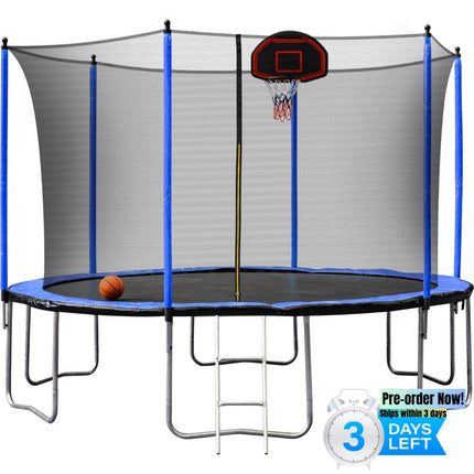 BA32- 12ft blue trampoline 2023 - Likeshoppe 