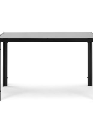 Likeshoppe 5 Pieces Dining Table Set Kitchen Tempered Glass Dining Table 4 Faux Leather Chairs