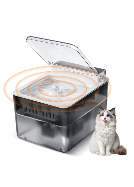 Wireless Pet Water Fountain 3L – Battery Powered Stainless Steel Cat & Dog Dispenser