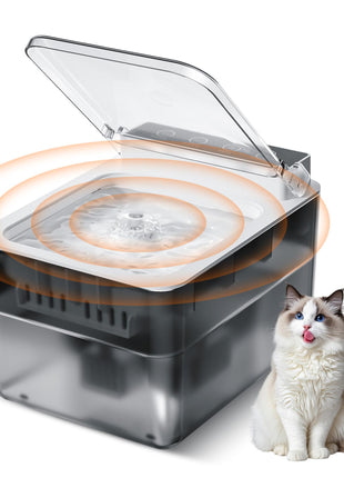 Wireless Pet Water Fountain 3L – Battery Powered Stainless Steel Cat & Dog Dispenser