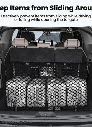 Trunk Cargo Net for Toyota Sienna 2021–2025 – Elastic Mesh Organizer with Hooks