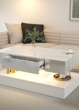 Likeshoppe 16.93IN High LED Coffee Table,Modern Coffee Table For Living Room