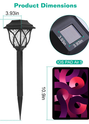 Solar Garden Stake Lights Water Ripple LED – Outdoor Pathway Lights for Yard Lawn Patio (6 Pack)