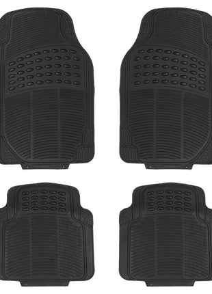 Universal Anti-Slip PVC Car Floor Mats Set (4-Piece Trim-to-Fit Protection)