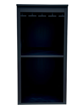 Likeshoppe Black Wine Bar Cabinet with Hutch & Shelves – Modern Storage Cabinet for Dining Room, Living Room & Home Bar