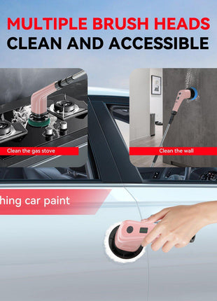 Electric Cleaning Brush Cordless Spin Scrubber with Extendable Handle for Bathroom Kitchen & Tile Cleaning