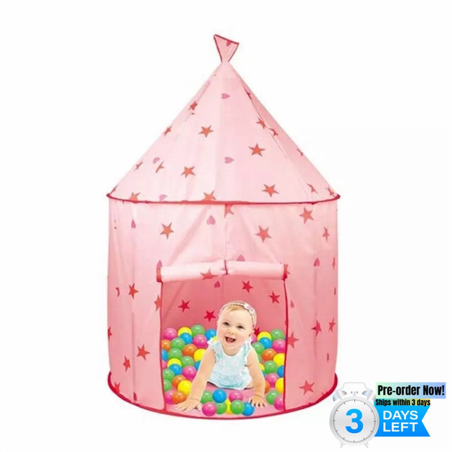 BE3- Princess Castle Play Tent, Kids Foldable Games Tent House Toy for Indoor & Outdoor Use For Indoor And Outdoor Use and Best Gift For Boys and Girls.Red - Likeshoppe 