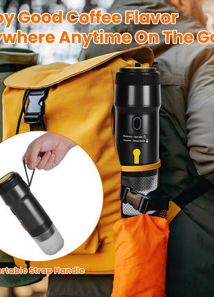 Portable Electric Espresso Machine – Self Heating Cordless Coffee Maker