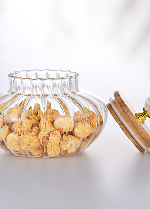 High Borosilicate Glass Airtight Storage Jar – Heat Resistant Coffee Bean & Kitchen Pantry Container