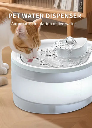2.5L USB Pet Water Fountain – Automatic Cat & Dog Water Dispenser with Filter