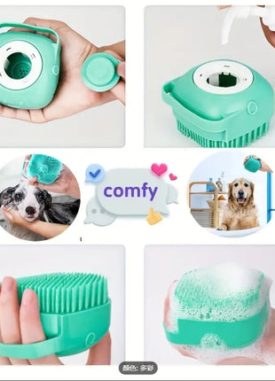 7PCS Pet Grooming Kit – Self-Cleaning Brush Nail Clipper Flea Comb Set