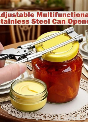 Stainless Steel Jar Opener with Non-Slip Handle – Heavy Duty Bottle & Lid Opener for Tight Jars