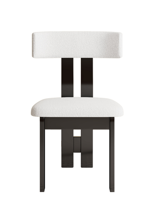 Modern White Velvet Dining Chairs Set of 2 – Upholstered Kitchen Chairs with Solid Wood Frame