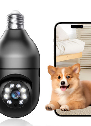1080P Light Bulb Security Camera – Dual-Band WiFi 360° E27 Smart Home Surveillance Camera