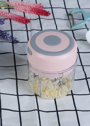 Mini Electric Garlic Chopper USB Rechargeable – Cordless Food Processor for Onion, Chili & Vegetables