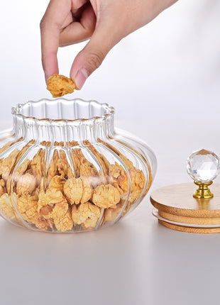 High Borosilicate Glass Airtight Storage Jar – Heat Resistant Coffee Bean & Kitchen Pantry Container
