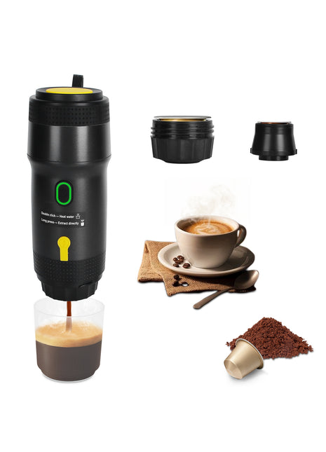 Portable Electric Espresso Machine – Self Heating Cordless Coffee Maker