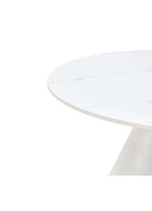 2-Piece Round Coffee Table Set with Cat Beds – Marble Top Modern Pet Friendly Living Room Tables