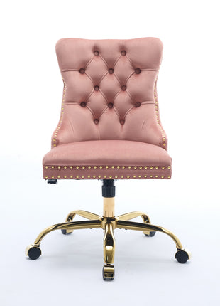 Likeshoppe Furniture Office Chair,Modern Velvet Upholstered Tufted Button