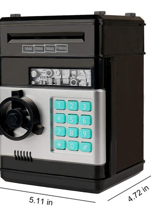 Kids Electronic Piggy Bank ATM – Password Money Saving Box with Auto Cash Scroll