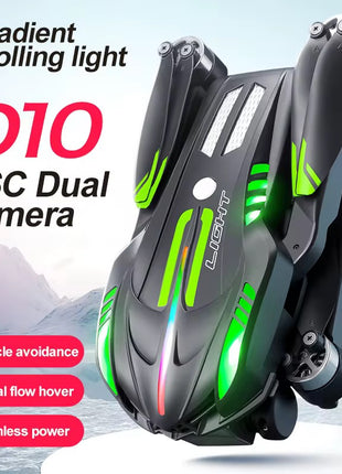D10 Brushless Drone with Obstacle Avoidance – Foldable RC Drone with Dual Camera & Optical Flow