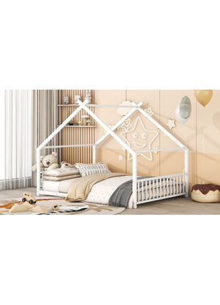 Likeshoppe Kids Full Size Metal Household Bed