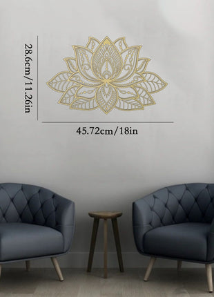 Radiant Lotus Mandala Metal Wall Art | Bohemian Zen Decor for Living Room | Likeshoppe