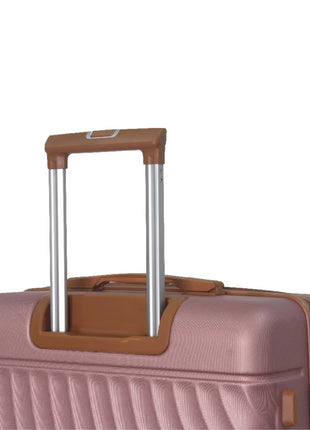 Rose Gold 3 Piece ABS Luggage Set with TSA Lock & Spinner Wheels