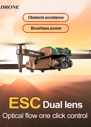 D10 Brushless Drone with Obstacle Avoidance – Foldable RC Drone with Dual Camera & Optical Flow