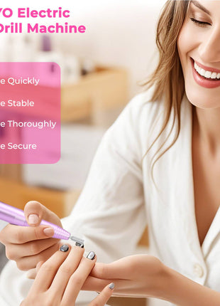 Professional Electric Nail Drill Kit – Portable Manicure Nail File Machine