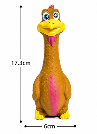 3PCS Screaming Chicken Dog Toys – Latex Squeaky Interactive Chew Toys for Dogs