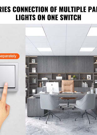 2 Pack 2x4FT LED Flat Panel Light 50W 6000LM – Adjustable 3 Color Ceiling Light Fixture