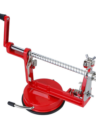 3-in-1 Apple Peeler Slicer Corer – Stainless Steel Hand Crank Fruit Peeling Machine with Suction Base