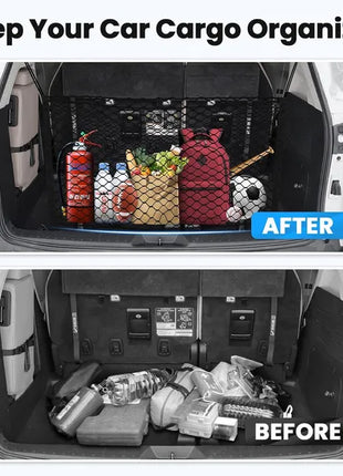 Trunk Cargo Net for Toyota Sienna 2021–2025 – Elastic Mesh Organizer with Hooks