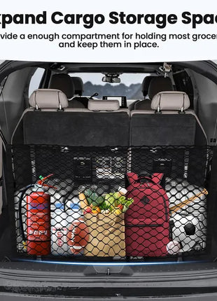 Trunk Cargo Net for Toyota Sienna 2021–2025 – Elastic Mesh Organizer with Hooks