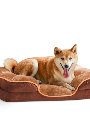Memory Foam Orthopedic Pet Bed for Dogs & Cats – Washable Cover with Waterproof Liner