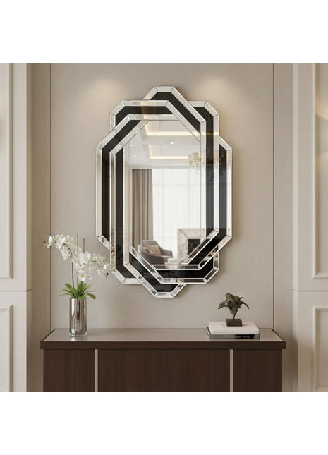 Luxury Crystal Crush Wall Mirror – Modern Decorative Vanity Mirror for Bathroom Bedroom Entryway