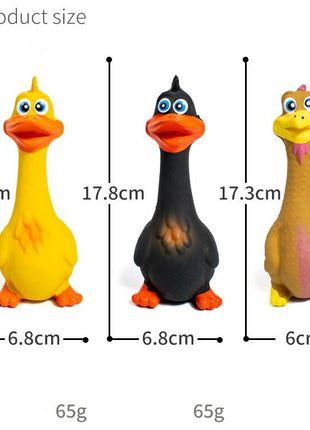3PCS Screaming Chicken Dog Toys – Latex Squeaky Interactive Chew Toys for Dogs