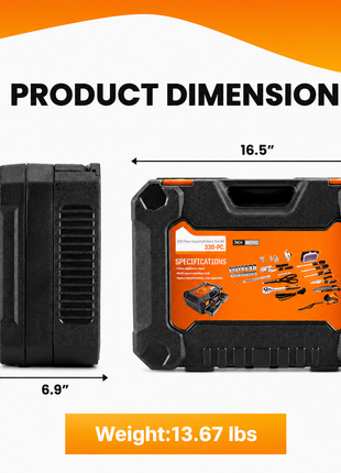 LIKESHOPPE Home & Auto Repair Tool Kit – Complete Tool Set with Drawer Storage Toolbox