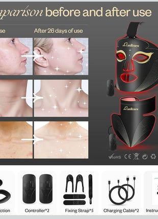 LuxRenew 2 IN 1 Mask Set, for Face & Neck,Portable  at Home and Travel