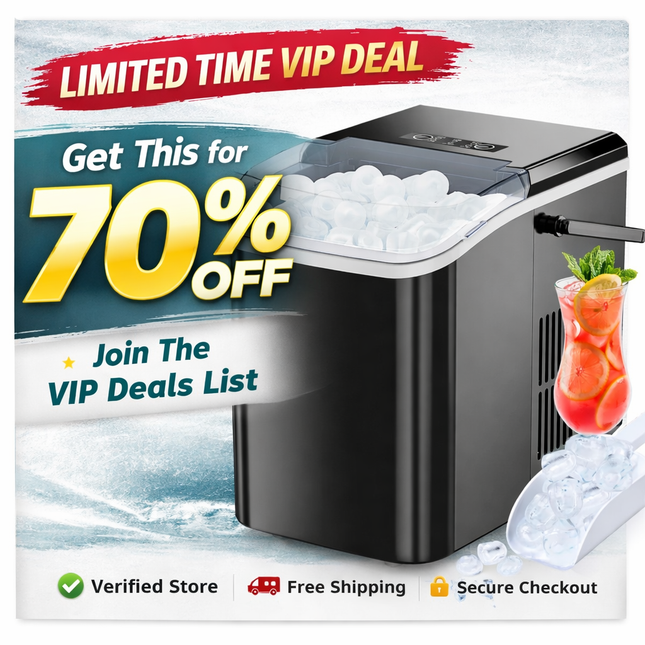 Likeshoppe Portable Countertop Ice Maker – 9 Minute Bullet Ice Machine with Self-Cleaning Function