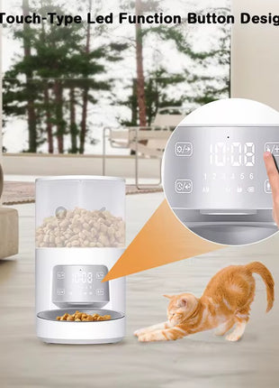 Smart WiFi Pet Feeder 6L – Automatic Cat & Dog Food Dispenser with Stainless Steel Bowl