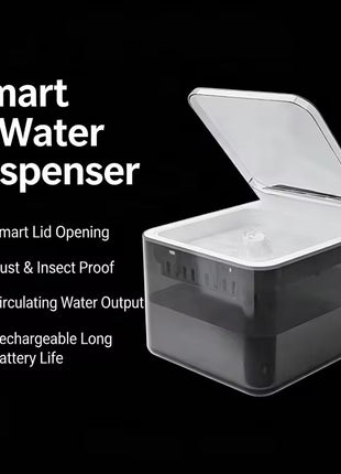Wireless Pet Water Fountain 3L – Battery Powered Stainless Steel Cat & Dog Dispenser