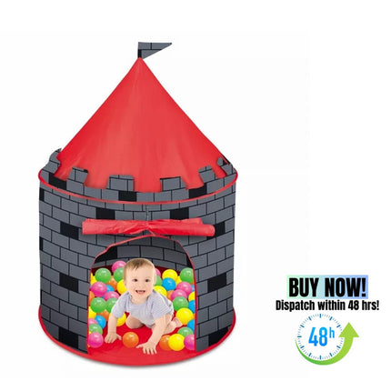 BE9- Outdoor Indoor Big Tent Playhouse Castle Pop Up Tent Foldable Children Teepee.Portable Kids Pop Up Knight Castle Children's Play Tent For Indoor And Outdoor Use and Best Gift For Boys and Girls. - Likeshoppe 