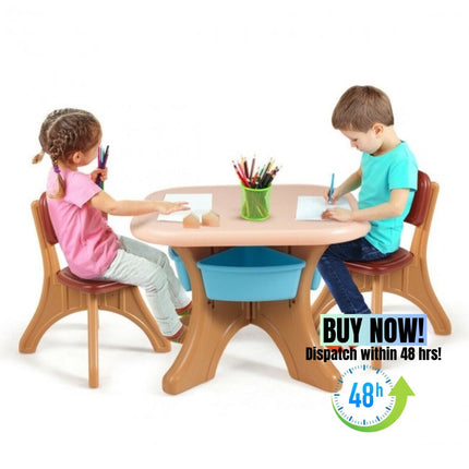 BM7- Kids Activity Table and Chair Set Play Furniture with Storage - Likeshoppe 