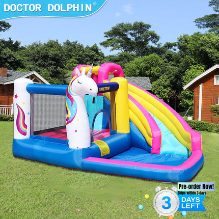 BC11- Unicorn Bounce House 420D and 840D Oxford Fabric Inflatable Bouncer with Splash Pool w/450W Blower - Likeshoppe 
